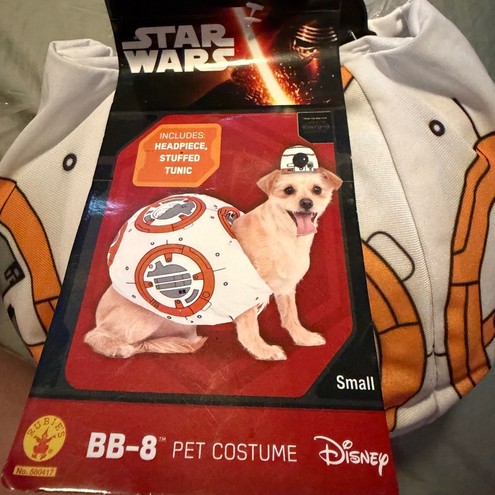Star Wars BB-8 Pet Costume Rubies Disney The Force Awakens Small 880417 White